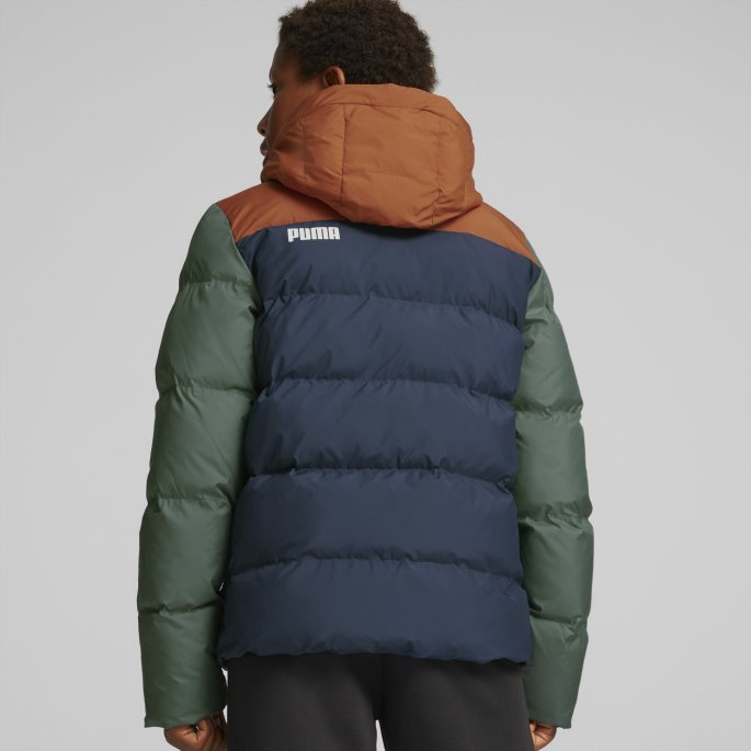 Varm Kastanje Colourblock Unisex Ungdomsjakke Puma På Salg