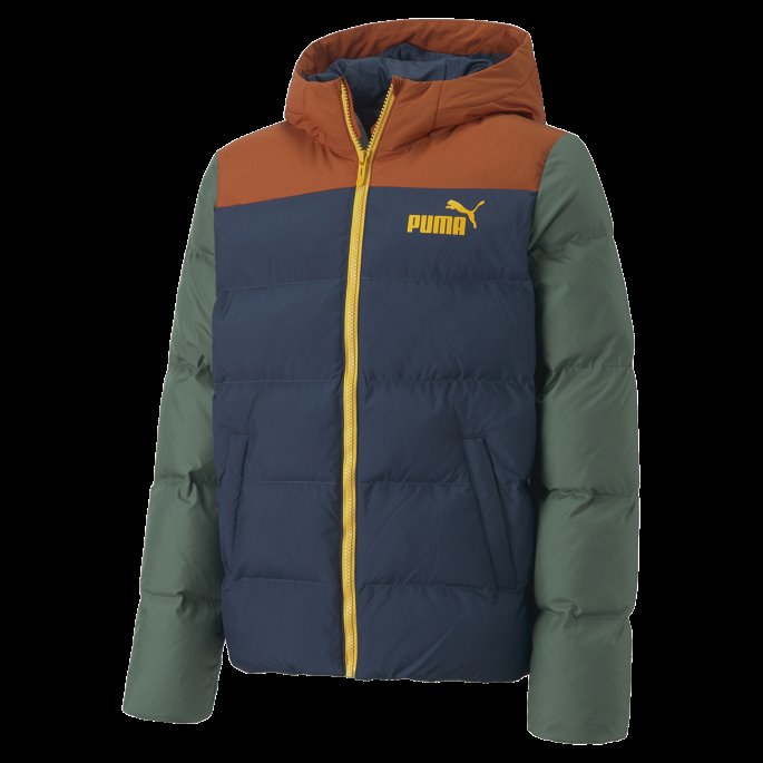 Varm Kastanje Colourblock Unisex Ungdomsjakke Puma På Salg