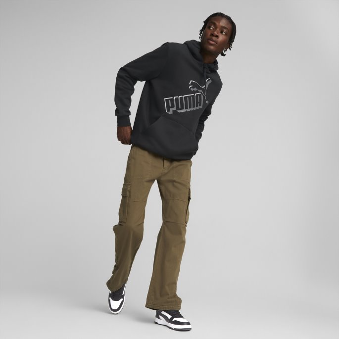 Essentials+ Stor Logo Hettegenser Herre Puma På Tilbud Svart
