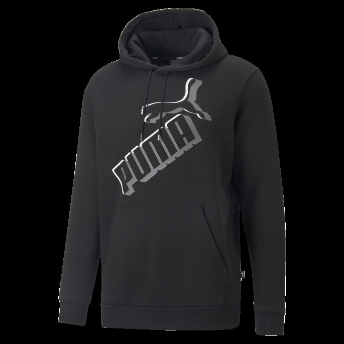 Essentials+ Stor Logo Hettegenser Herre Puma På Tilbud Svart