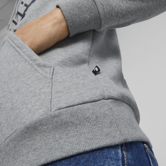 Essentials+ Stor Logo Hettegenser Herre Puma På Tilbud Mellomgrå Lyng
