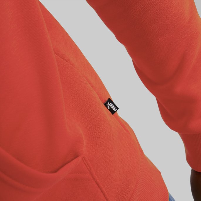 Essentials+ Stor Logo Hettegenser For Menn, Brent Rød Puma På Salg
