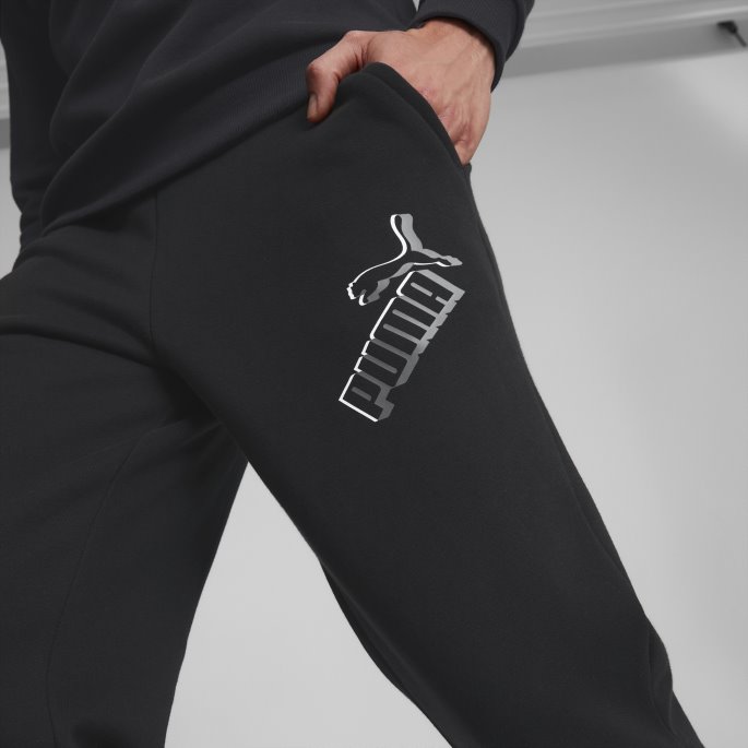 Puma På Tilbud Essentials+ Stor Logo Joggebukse Herre Svart