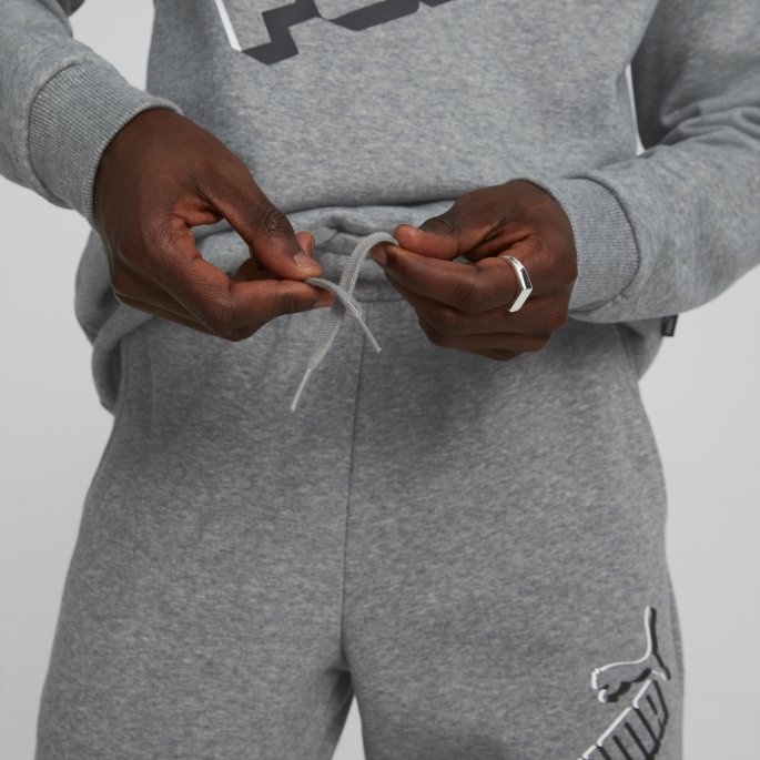 Puma På Tilbud Mellomgrå Lyngråvarer+ Joggebukser For Menn Med Stor Logo
