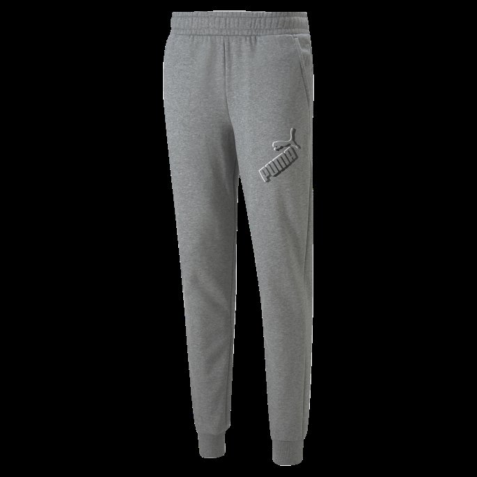 Puma På Tilbud Mellomgrå Lyngråvarer+ Joggebukser For Menn Med Stor Logo