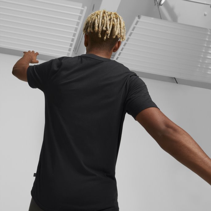 Essentials+ Stor Logo Herre-t-skjorte Puma På Tilbud Svart
