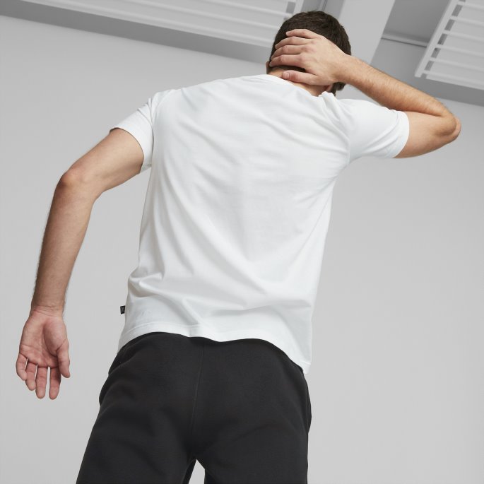 Essentials+ Stor Logo Herre-t-skjorte Hvit Puma På Salg