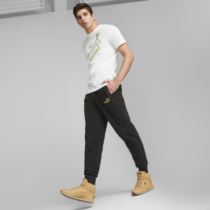 Essentials+ Store Logo-t-skjorte For Menn Puma På Salg Hvit