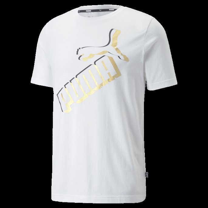 Essentials+ Store Logo-t-skjorte For Menn Puma På Salg Hvit