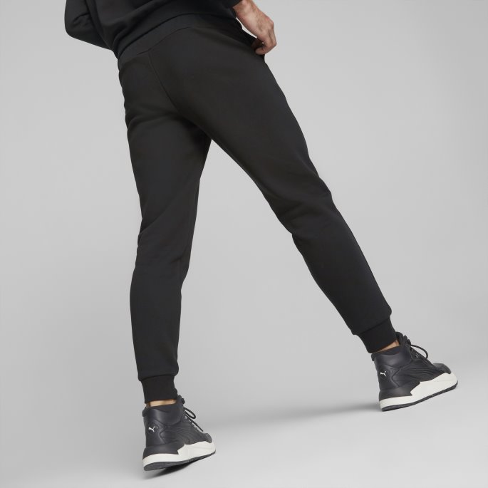 Black Essentials+ Stor Logo Joggebukser For Menn Puma På Salg