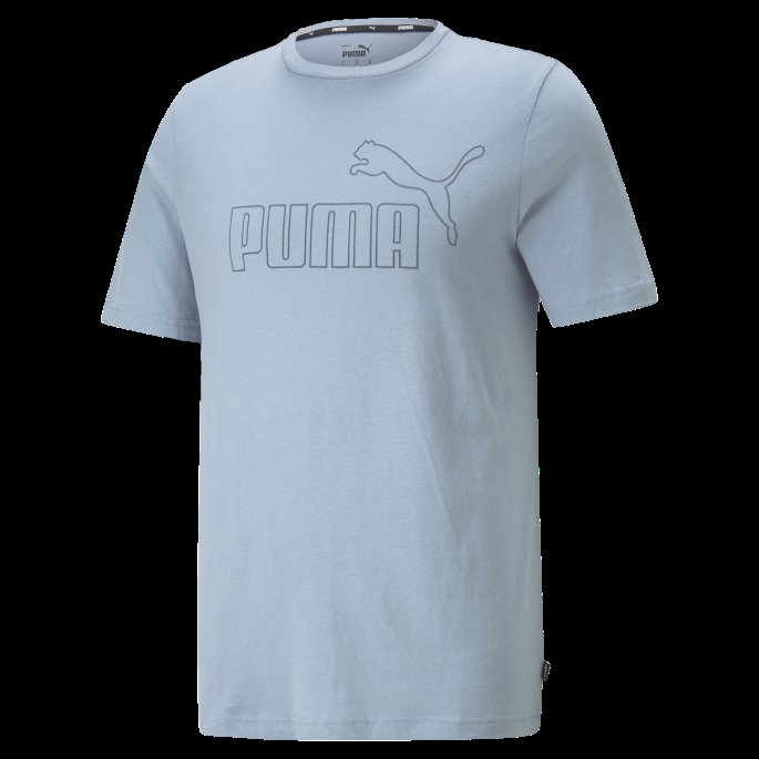 Essentials Forhøyet Herre-t-skjorte Blå Vask Puma På Salg