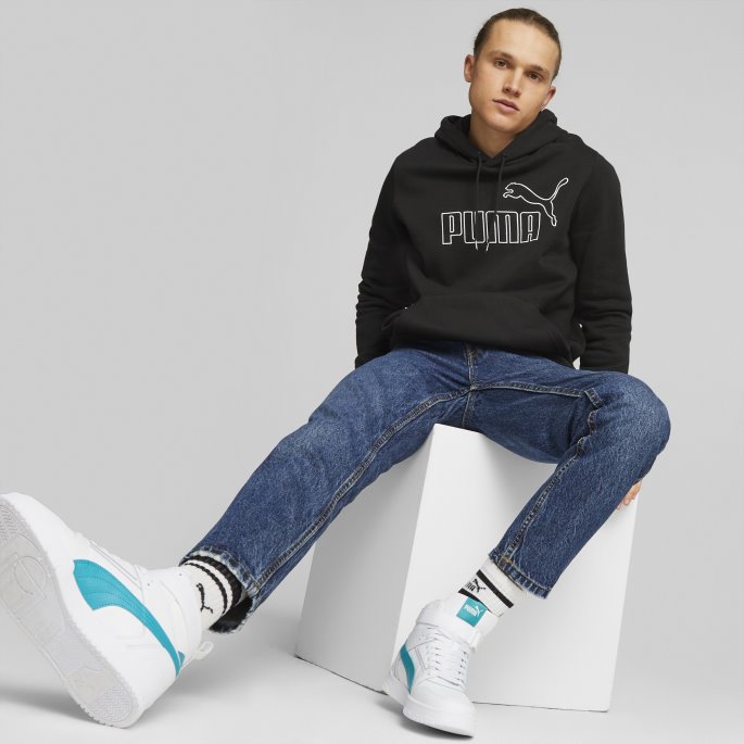 Puma På Tilbud Nødvendigheter Forhøyet Hettegenser For Menn Svart