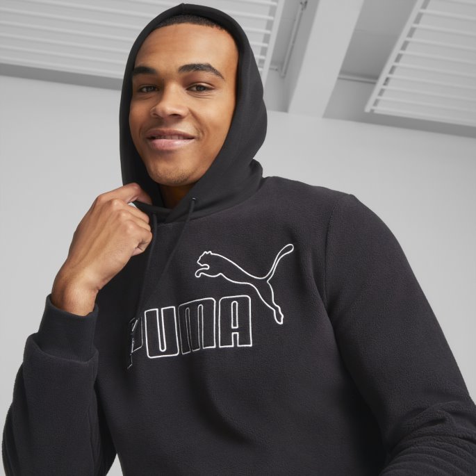 Puma På Tilbud Svart Essentials Polar Fleece Hettegenser For Menn