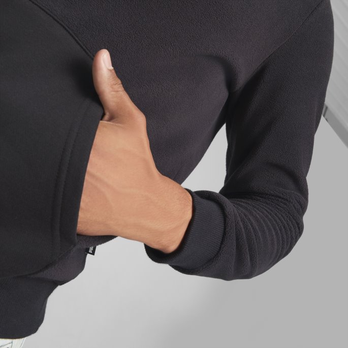 Puma På Tilbud Svart Essentials Polar Fleece Hettegenser For Menn