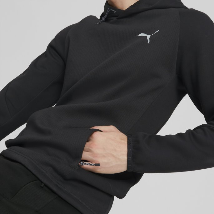 Svart Evostripe Hettegenser Menn Puma På Tilbud