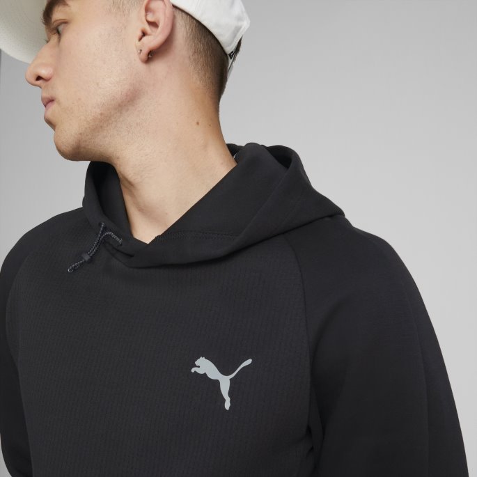 Svart Evostripe Hettegenser Menn Puma På Tilbud