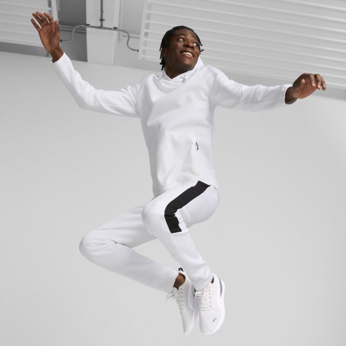 Hvit Puma På Tilbud Evostripe Hettegenser Menn