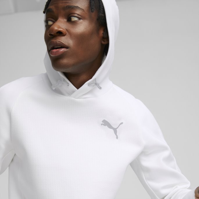 Hvit Puma På Tilbud Evostripe Hettegenser Menn