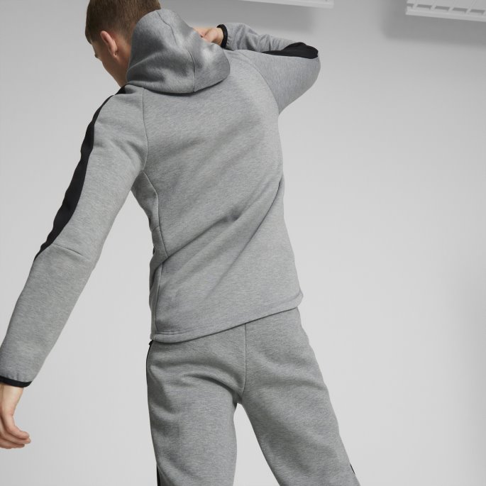 Evostripe Hettegenser Med Full Glidelås Herre Puma På Tilbud Mellomgrå Lyng