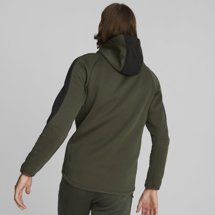 Forest Night Puma På Tilbud Evostripe Hettegenser Med Full Glidelås Menn