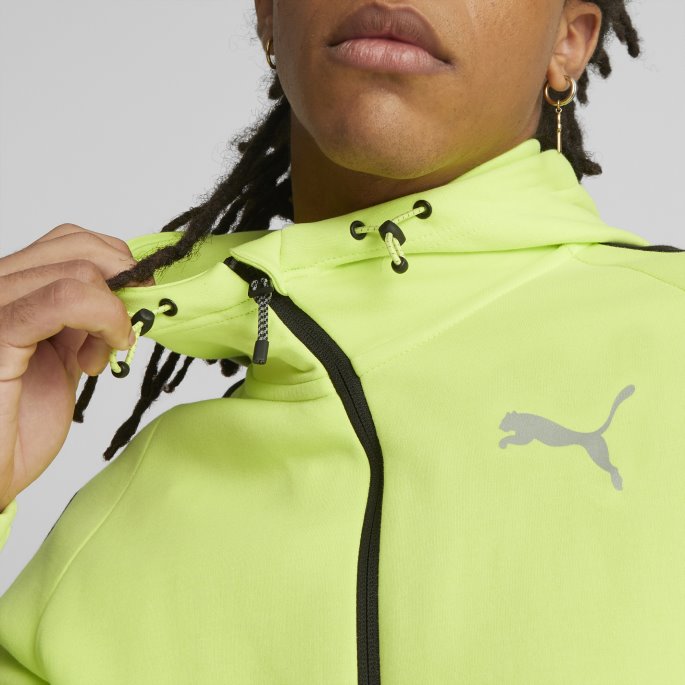 Lett Lime Evostripe Full Glidelås Hettegenser For Menn Puma På Salg