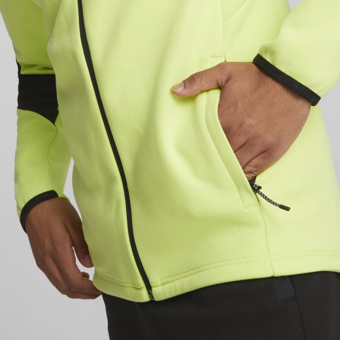 Lett Lime Evostripe Full Glidelås Hettegenser For Menn Puma På Salg