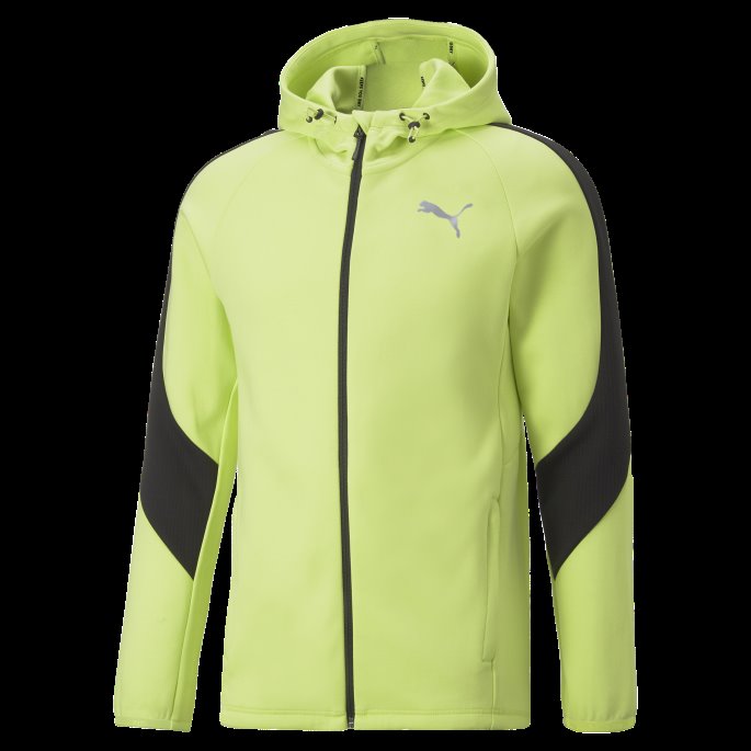 Lett Lime Evostripe Full Glidelås Hettegenser For Menn Puma På Salg