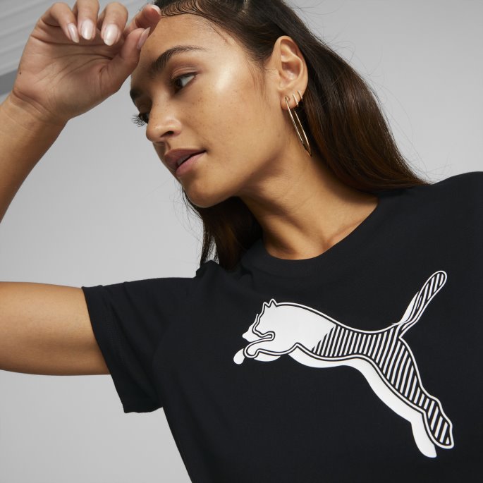 Power Graphic Dame T-skjorte Puma På Tilbud Svart