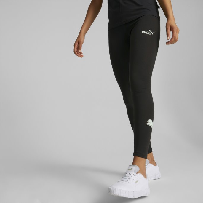 Puma På Tilbud Black Power Grafiske Leggings For Kvinner