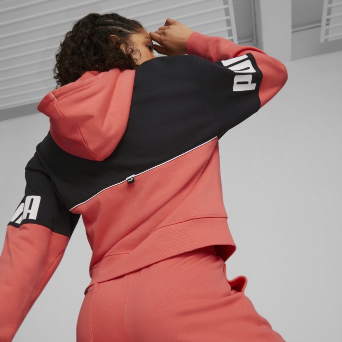 Lakse Puma På Tilbud Power Colourblock Hettegenser For Kvinner