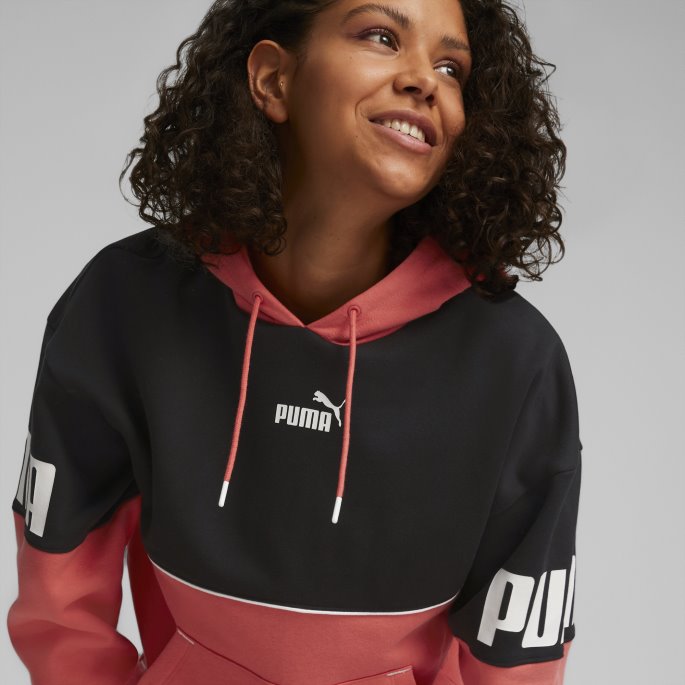 Lakse Puma På Tilbud Power Colourblock Hettegenser For Kvinner