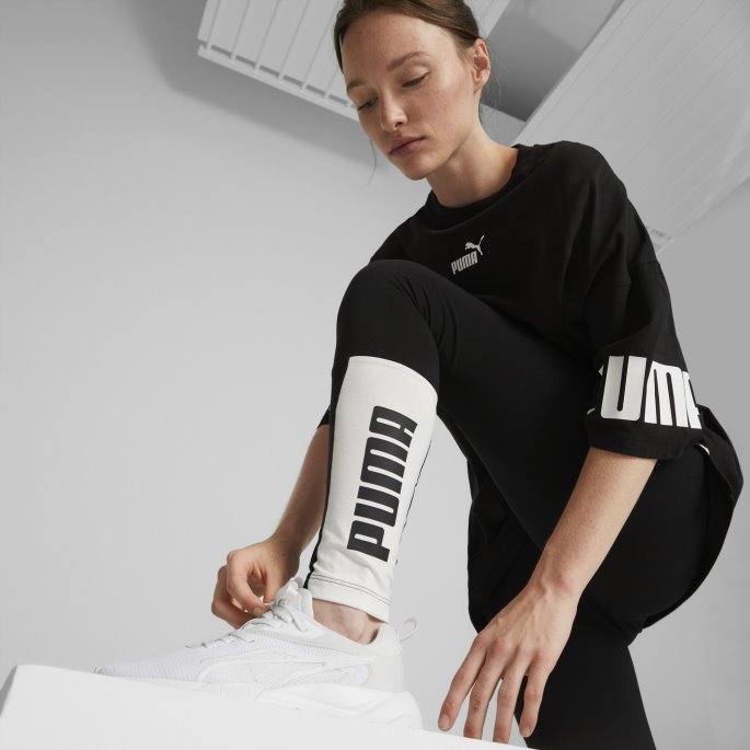 Black Power Colourblock Leggings Kvinner Puma På Tilbud
