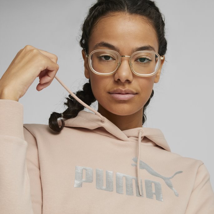 Rose Quartz Essentials+ Metallic Logo Hettegenser Kvinner Puma På Salg