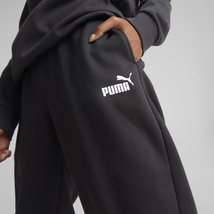 Puma På Tilbud Essentials+ Metallic Bukser Dame Svart-sølv Metallic