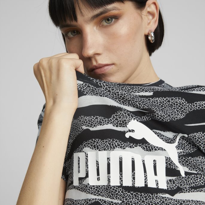 Puma På Tilbud Svart Essentials+ Dyreprint Damet-skjorte