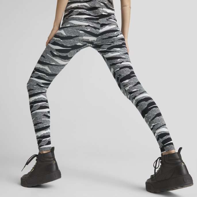 Essentials+ Animal Printed Dameleggings Puma På Tilbud Svart