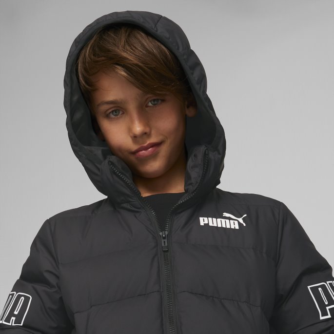 Svart Puma På Tilbud Power Down Puffer Ungdom