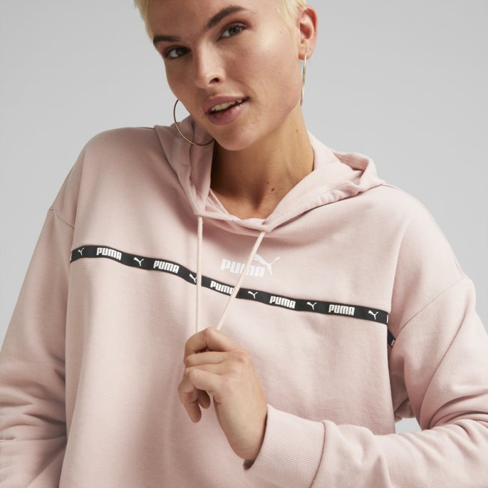 Puma På Tilbud Power Tape Dame Hettegenser Rose Quartz