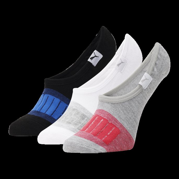 Puma På Tilbud Dame No Show Sokker [3 Pack] Grå-rosa