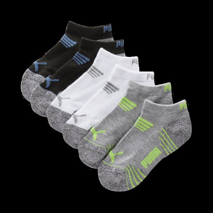 Guttefrotté Low Cut Sokker [6 Pack] Puma På Tilbud Grågrønn