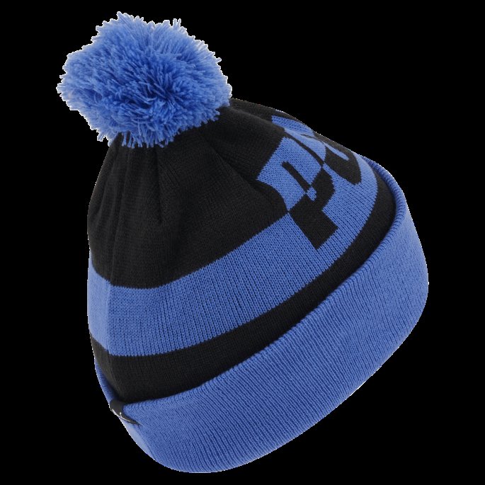 Puma På Tilbud Foxwood Cuff Pom Beanie Store Barn Blå-svart