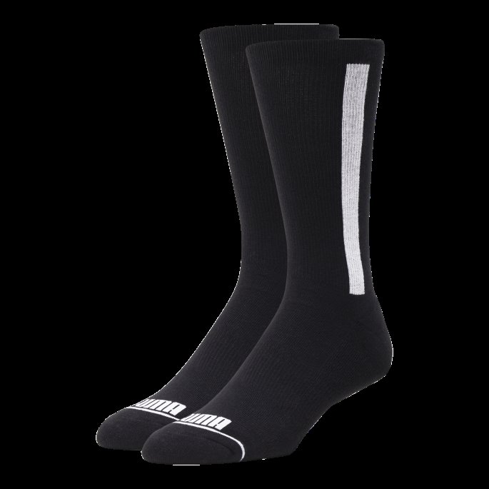 Puma På Tilbud Herre Crew Stripe Sokker [2 Pakke] Svart-hvit