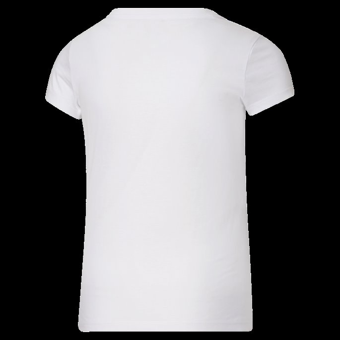 Puma På Salg Roll The Tape Logo Tee Store Barn Hvit Tradisjonell