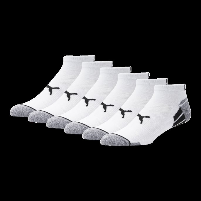 Hvit-grå Halvfrotté Low Cut Herresokker [6 Pack] Puma På Tilbud