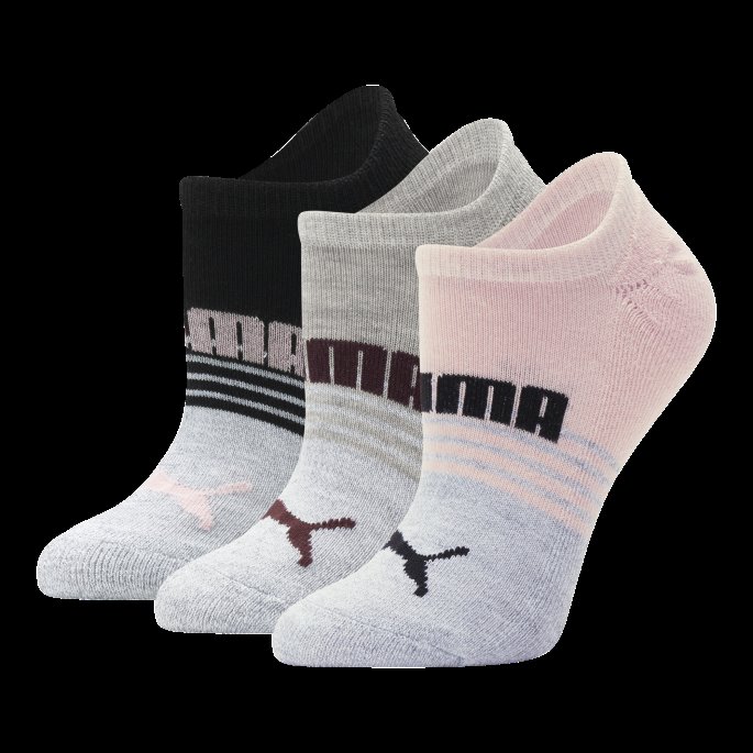 Lys Pastellgrå Halvfrotté No-show Damesokker [3 Pack] Puma På Tilbud