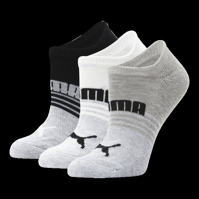 Hvit-svart Halvfrotté No-show Damesokker [3 Pack] Puma På Salg