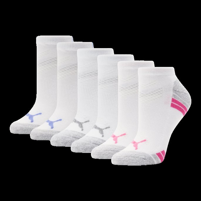 Damesokker I Halvfrotté [6-pack] Hvit-rosa Puma På Salg