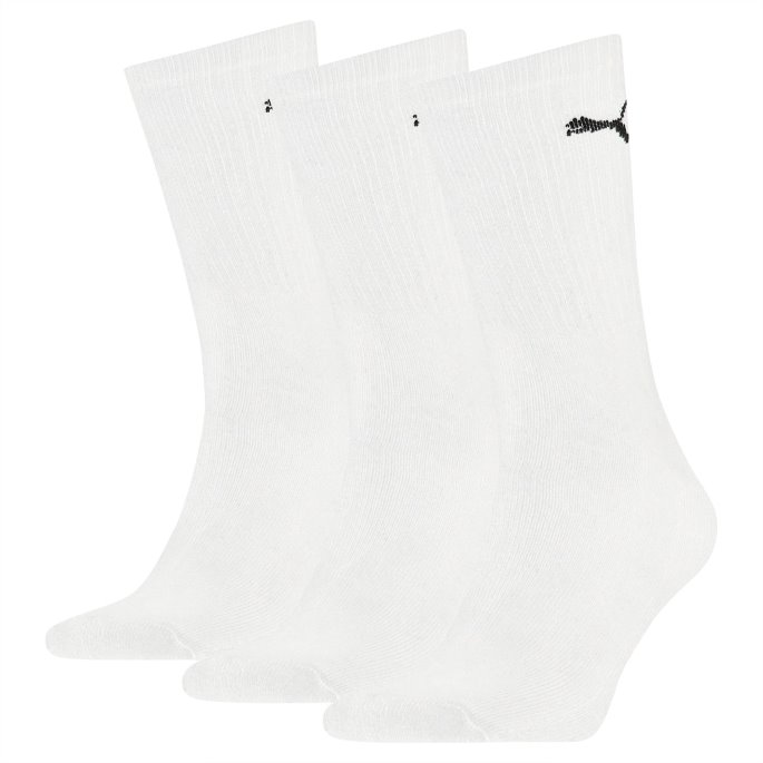 Puma På Tilbud Unisex Crew Sokker 3 Pakke Hvite