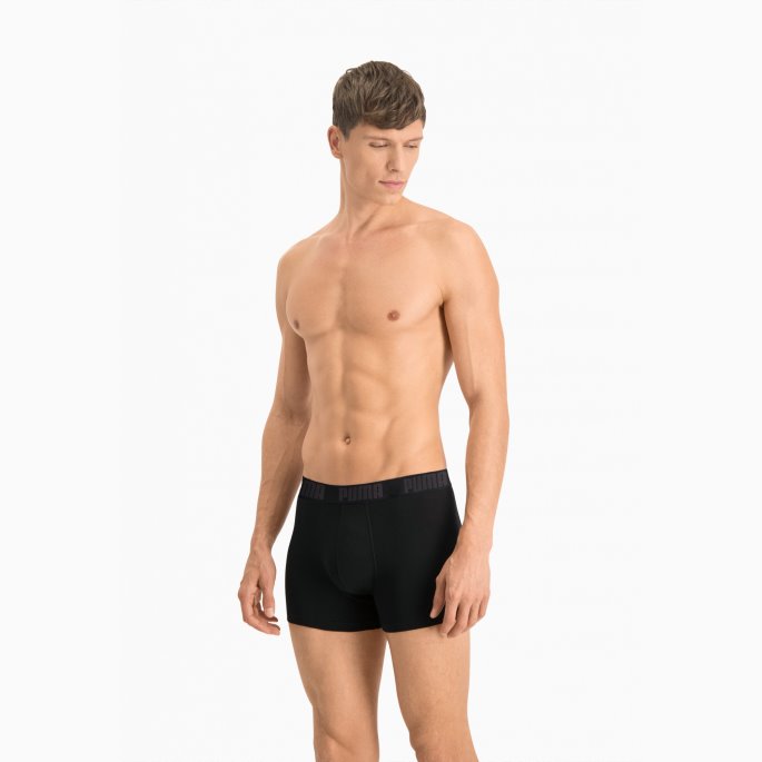 Basic Short Boxer 2 Pack Puma På Tilbud Svart-svart