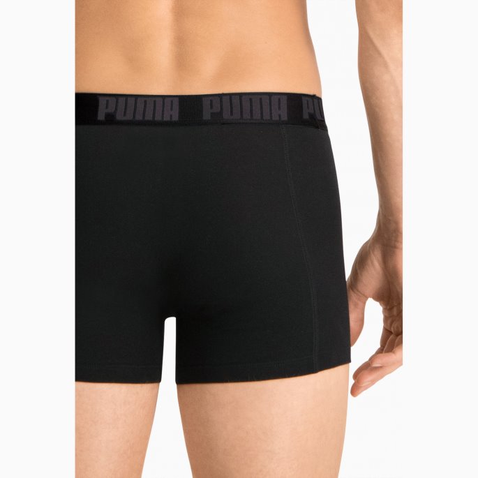 Basic Short Boxer 2 Pack Puma På Tilbud Svart-svart